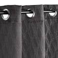 thumbnail image 2 of BNM Textured Waves Blackout Curtains, Set of 2, 42" x 63", Charcoal, 2 of 8
