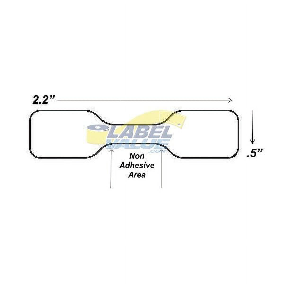 Zebra Red Jewelry/Barbell Labels 2.2" x 0.5" (LV-10010064RED)