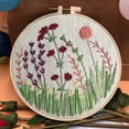 thumbnail image 3 of YOUMAI Beginner Embroidery Kit With 20cm Hoop | DIY Hand Sewing Set For Flowers | Pre-Stamped Fabric, Thread & Needles Included | Easy Stitch Patterns | Home Decor Craft Gift For Adults, 3 of 9
