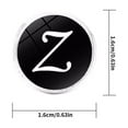 thumbnail image 3 of Maoww 1 Pair Men's Letter Cufflink Wedding Formal Initial Alphabet Stainless Steel Cufflink, Letter Z, 3 of 7
