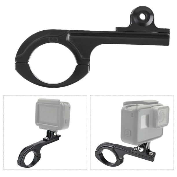 Adaptador De Montaje En Manillar De Bicicleta De aleación De Aluminio En Forma De Q Soporte De Cámara Resistente Y Duradero Para 3 4 5 6 7 Diseño Compacto Y Liviano Negro
