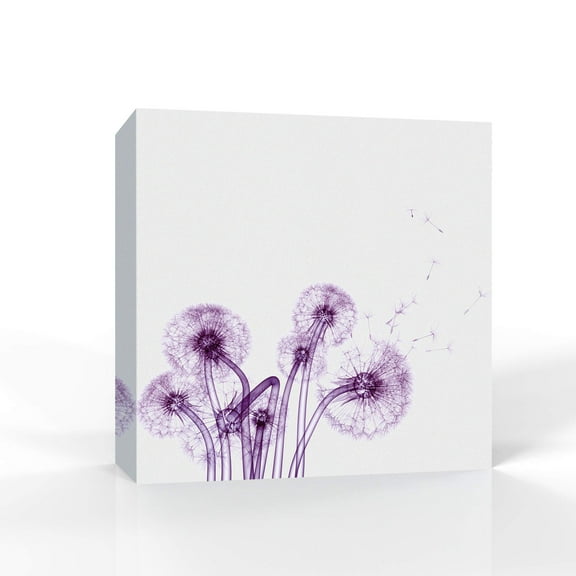 wall26 Canvas Wall Art Purple Flower Pictures Home Wall Decorations for Bedroom Living Room Paintings Canvas Prints Framed - 16x16 inches