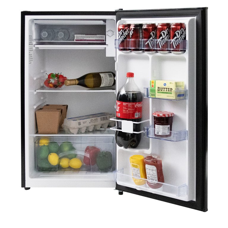 West Bend 3.3 Cu. ft. Compact Refrigerator, Mini-Fridge Black WBR33B