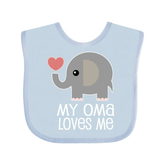 Inktastic My Oma Loves Me Grandchild Boys or Girls Baby Bib