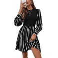 thumbnail image 1 of Vestidos De Camiseta De Manga Corta A Rayas De Verano para Mujer Vestidos Informales De Swing Aline,S, 1 of 5