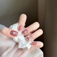 thumbnail image 3 of Uñas False Nails HUOGUO, 24 piezas de uñas extraíbles con forma de lazo en forma de gelatina, 3 of 4