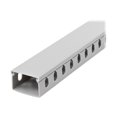 thumbnail image 1 of StarTech.com Open Slot Cable Management Raceway with Cover, 1-1/2"(38mm)W x 1"(25mm)H, 6.5ft(2m) length, 1/4"(8mm) Slots, PVC Network Cable Hider/Wall Wire Duct, Max 20 Cables, UL Listed - UL94 V0, M1 Fire Rated (CBMWD3825) - Cable raceway - 6.6 ft - gray - TAA Compliant, 1 of 5