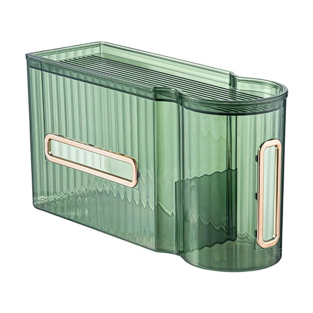 Caja de pañuelos de lujo ligera, dispensador de bolsas de basura multiusos, soporte para servilletas, estuche protector de papel, caja de pañuelos de verde Gloria Cubierta de tejido