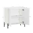 thumbnail image 3 of Abbey Buffet Moderne 2 Pcs et Armoire d'Appoint, Blanc, 3 of 15