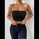 thumbnail image 5 of Tops de Tubo para Mujer, Tops Cortos Sin Tirantes, Básicos, Sin Espalda, Sin Mangas, Bandeau, Atuendos Bonitos para Salir de Verano 2025. Negro XS, 5 of 7