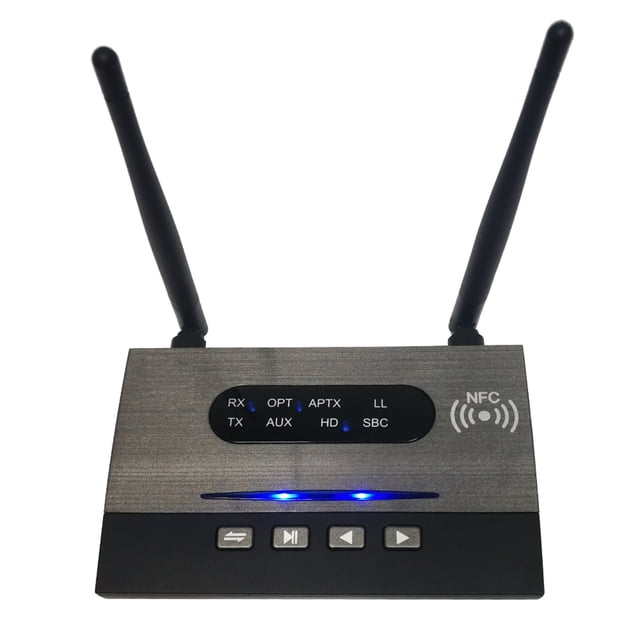 NFC 80m Receptor transmisor Bluetooth 5.0 de largo alcance de baja latencia HD Spdif RCA AUX 3.5mm Adaptador de audio musical seitruly DZ7833-00