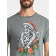 thumbnail image 4 of Christmas Men's and Big Men's Skelly Clause Graphic Tee from Holiday Time, Sizes S-3XL, 4 of 5
