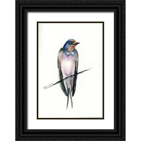 Shefranov, Olga 17x24 Black Ornate Wood Framed with Double Matting Museum Art Print Titled - Silence II