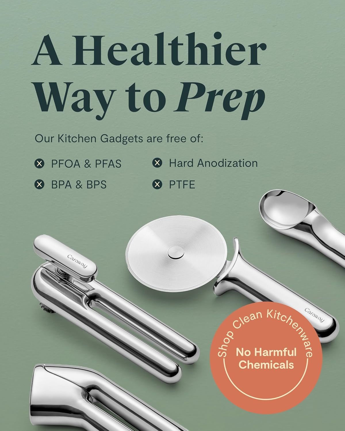 Caraway Garlic Press - Stainless Steel - Essential Kitchen Tool - Ergonomic Handle - Effortlessly Mince Whole Garlic - Easy Clean