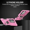 thumbnail image 3 of Feishell Case for Samsung Galaxy A53 5G (6.5 inch),Shockproof Anti-Fingerprint Hybrid Armor Cover with 360° Rotation Finger Ring Holder Kickstand Magnetic Car Mount Rugged Protective Phone Case,Pink, 3 of 10