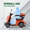 thumbnail image 6 of Sunderwell Large Electric 4-Wheel Mobility Scooter, (XW-E05) Heavy Duty Wheelchair Device 400 LBS Capacity for Seniors & Adults, Assembled in US, Ready to Ride, 6 of 10