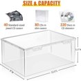 thumbnail image 3 of CD Storage Box, Stackable Clear Plastic CD Organizer, 3 of 4