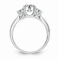 thumbnail image 2 of 14k White Gold 1.50ct. 3 Stone side Moissanite Ring Band Size 7, 2 of 7
