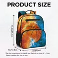 thumbnail image 7 of Aplkyhs Adorable Backpack Lightweight Casual School Bookbag for Kids 9-12 Water Resistant with Padded Straps for Daily Use Ice Fire Basketball, 7 of 7