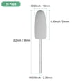 thumbnail image 3 of Uxcell 10-Pack Polishing Bit Buffing Wheel, 0.39 Inch(10mm) Dia Silicone Pointed Polishing Kit Sanding Bits Rotary Tool 150 Grits [Grey], 3 of 7