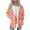 Orange, variant on Women's Hooded Jackets Loose Comfortable Long Sleeve Outerwear with Pockets Casual Dot Printing Zip Up Fleece Jackets