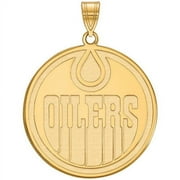 LogoArt 14 Karat Yellow Gold NHL Edmonton Oilers Extra Large Pendant