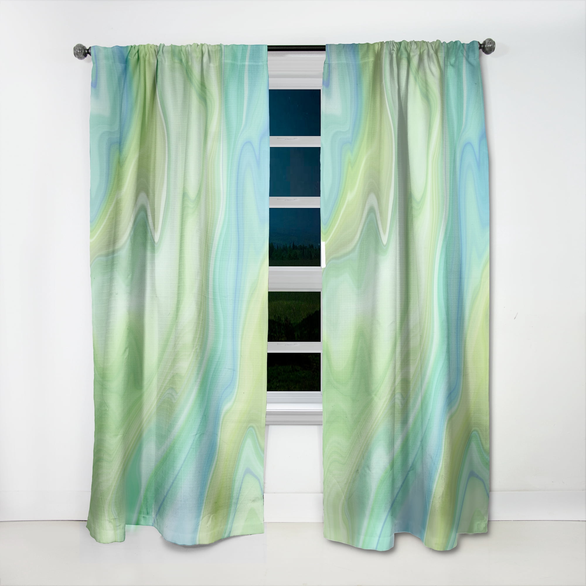 Designart 'Geode Marbled VII' Modern & Contemporary Curtain Panel