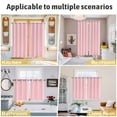 thumbnail image 6 of Pink Kitchen Curtains Small Short 39 Inch Length, Farmhouse Pink Decor Grommet Top Bedroom Living Room Curtains, Light Filtering Cafe Curtain Drapes 2 Panels Set 55''x39'', 6 of 9