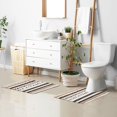 thumbnail image 6 of Yayeee Bath Rug for Bathroom Floor Non Slip Rectangle Fluffy Soft Absorbent Mat, 16"x24", Brown Abstract Stripes, 6 of 7