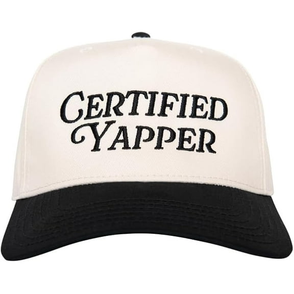 Certified Yapper Hat, Funny Embroidered Baseball Cap With Bold Statement Design, Adjustable Dad Hat For Men And Women, Perfect For Casual Outfits, Streetwear And Gifting
