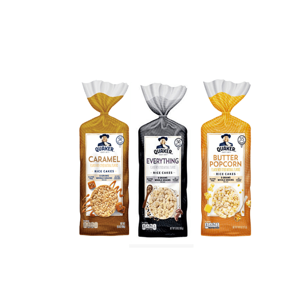 Quaker Rice Cakes Caramel Corn Everything Butter Popcorn Shelf-Stable 1 lbs