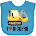 thumbnail image 3 of Inktastic Construction Truck I Love Diggers Boys or Girls Baby Bib, 3 of 4
