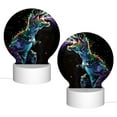 thumbnail image 2 of Daiia colorful flames dinosaur Pattern Acrylic Night Light, LED Touch Light, Bedroom Night Light, Soft Glowing Lamp Perfect Gift for Mother's Day, Birthday, or Christmas, 2 of 9