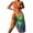 Orange, variant on Edvintorg 3Pcs Bathing Suit Women Fashion Matching Multi-Color Printed Swimsuits Bikini Set Tight Fitting Gathering Swimsuit with Cover Up