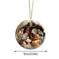 thumbnail image 4 of AuroraX 3.5 Inch Nativity Scene Sets for Christmas Decor,The Birth of Jesus Acrylic Hanging Vintage Ornament Christian Holiday Indoor Decor, 4 of 4