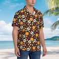 thumbnail image 5 of Goofa Skulls Hawaiian Shirt for Men, Unisex Summer Beach Casual Short Sleeve Button Down Shirts,Aloha Tropical Floral print shirt-Small, 5 of 9
