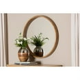 thumbnail image 4 of Baxton Studio Tazara Japandi Natural Round Accent Wall Mirror, 4 of 4