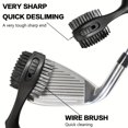 thumbnail image 4 of 2 Piece Golf Club Brush and Groove Cleaner with Magnetic Key Fob, Extra Large Golf Brush Head with Retractable Spike, Super Non-Slip Handle, Comfort Grip Golf Club Cleaner, 4 of 10