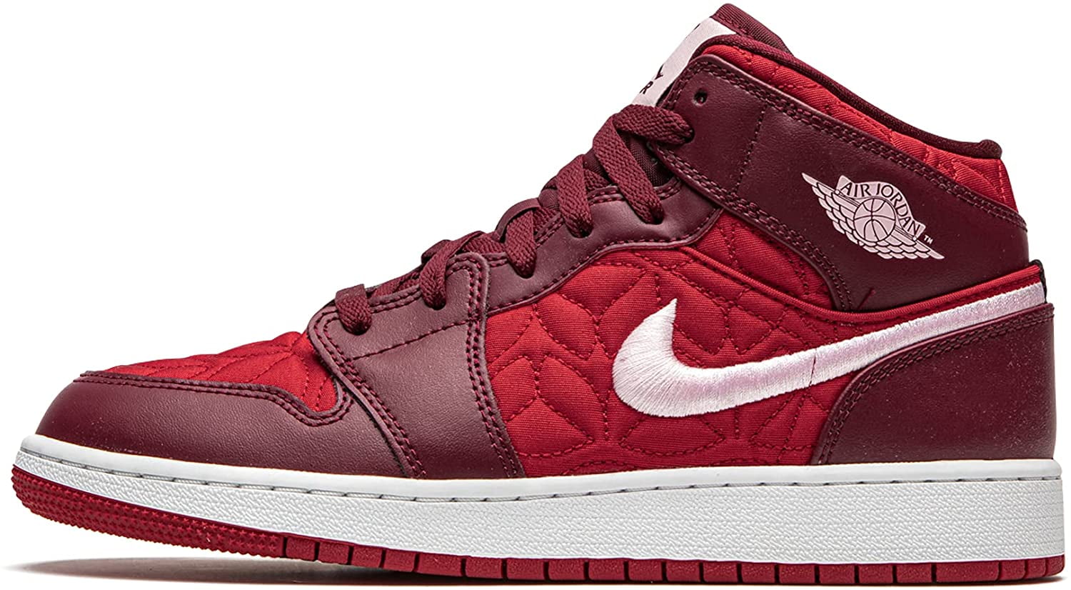 Jordan Air 1 Mid Se Red Quilt Youth Av5174 600 - Size 7 Big Kid Gym Red/Pink  Foam - Walmart.com