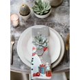 thumbnail image 2 of Grey Snowman Christmas Cloth Napkins Set of 4 Reusable Dinner Napkins, Gifts Xmas Tree Winter Snowflake Cocktail Napkin Washable Table Napkins for Wedding/Holiday Party/Baby Shower 20"x20", 2 of 7