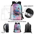 thumbnail image 3 of ZUXONGSY Tie-Dye Turtle Butterfly Floral Print Backpack Set for Girls Boys 3 PCS School Bookbag for Kindergarten Elementary Preschool Middle Kids Schoolbags with Lunch Box Pencil Case Set, 3 of 6
