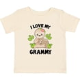 thumbnail image 3 of Inktastic Cute Sloth I Love My Grammy with Green Leaves Boys or Girls Baby T-Shirt, 3 of 5