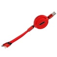 thumbnail image 4 of Línea de datos telescópica 3 en 1 3A Cable cargador de cable de carga rápida para teléfono móvil con múltiples cabezalesRojo, 4 of 5