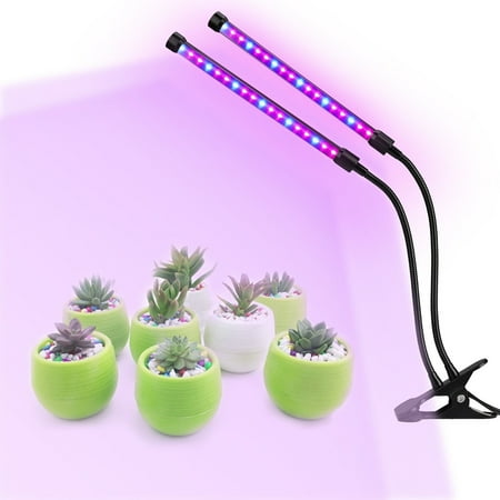 

Grow Lights for Indoor Plants Full Spectrum Auto ON/Off Plant Grow Light 3/9/12H Timing Function Clip On Grow Light Lamp for Succulents and Seed Starting