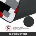 thumbnail image 5 of Red Geometric Kitchen Rugs and Mats Non Skid Washable Set of 2, Checked Black Grey Kitchen Mats for Floor, Rustic Kitchen Runner Rug, Modern Abstract Kitchen Decor, 5 of 6
