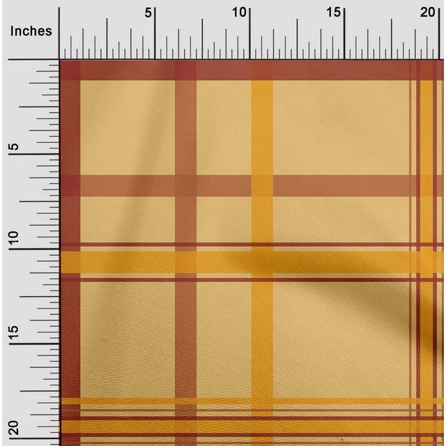 oneOone Polyester Lycra Fabric Madras Check Print Fabric BTY 56 Inch Wide