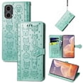 thumbnail image 4 of Funda Cartera FOXDOCK para Motorola Moto G85 , Flip PU con Relieve de Gatos y Perros, Tarjetero y Soporte, 4 of 6