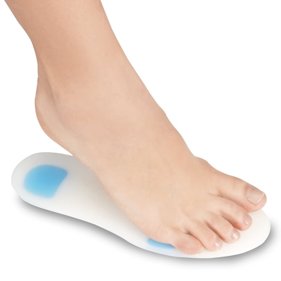 Soles Silicone Shoe Inserts (Pair) Orthopedic Support for Walking, Running, and Fitness - Soft, Comfortable, Hypoallergenic Design - L / 40-41-42