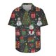 thumbnail image 5 of Camisas de Manga Larga para los Hombres Impreso Botón Turndown Collar Blusa, Casual Y Versátil Hombre Manga Corta Botón Abajo Camisas, 5 of 9