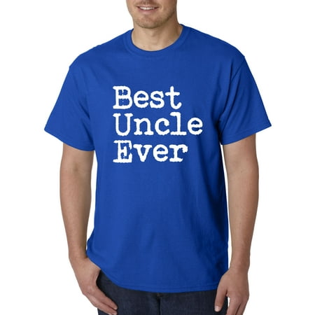 Trendy USA 1077 - Unisex T-Shirt Best Uncle Ever Family Humor 4XL Royal (Best Trains In Usa)